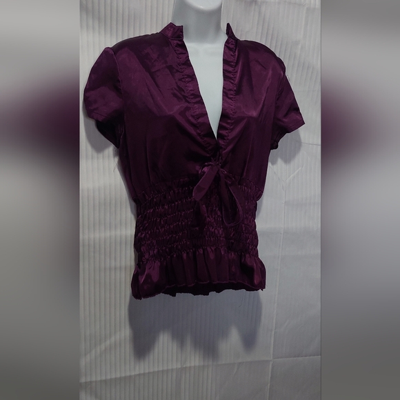Elegant Purple Women's Top By Vixen Size Medium - Picture 5 of 8